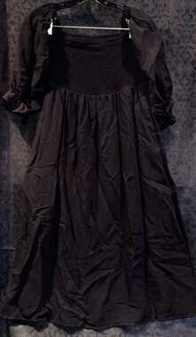 Entro Puff Sleeve Midi Dress